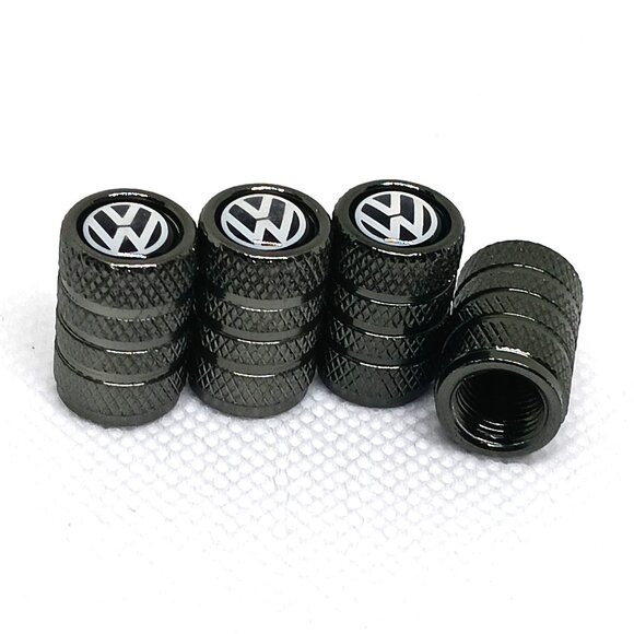 VOLKSWAGEN TIRE CAPS UNIVERSAL VALVE STEM CAP 4 PER PACK INCLUDED - Picture 3 of 5